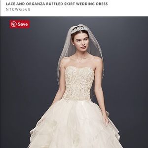 NWOT Wedding Dress from David’s Bridal. NTCWG568